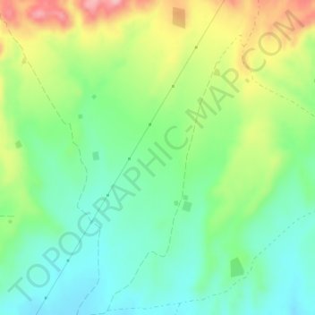 Carte topographique Jordana, altitude, relief