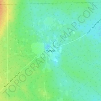 Carte topographique Maxaas, altitude, relief