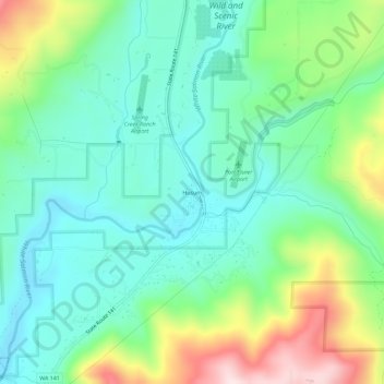 Carte topographique Husum, altitude, relief