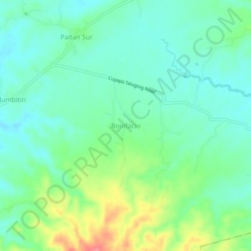 Carte topographique Bonifacio, altitude, relief