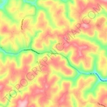 Carte topographique Maysel, altitude, relief