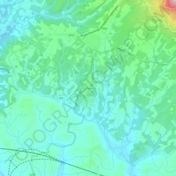 Carte topographique Cicogna, altitude, relief