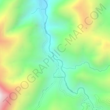 Carte topographique Quebrada del Oro, altitude, relief
