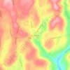 Carte topographique Roaring Brook, altitude, relief