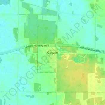 Carte topographique Garson, altitude, relief
