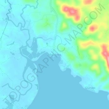Carte topographique Macalaya, altitude, relief