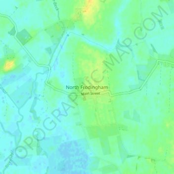 Carte topographique North Frodingham, altitude, relief
