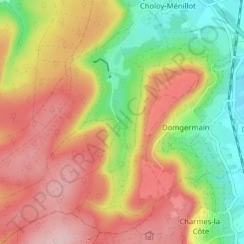 Carte topographique Val de Passey, altitude, relief