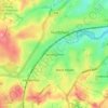 Carte topographique Turves Green, altitude, relief