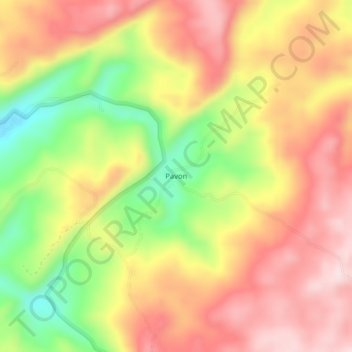 Carte topographique Pavon, altitude, relief