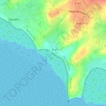 Carte topographique Le Grand Port, altitude, relief