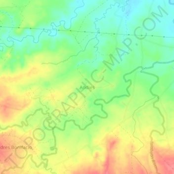 Carte topographique Andies, altitude, relief