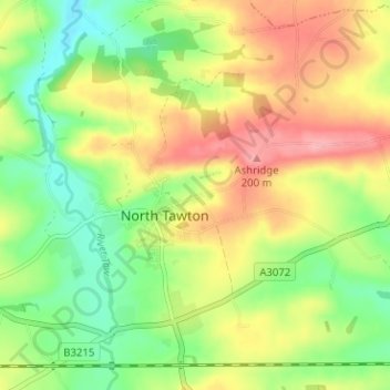 Carte topographique Essington, altitude, relief