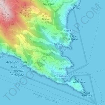 Carte topographique Niasca, altitude, relief