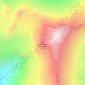 Carte topographique Silverthrone Mountain, altitude, relief