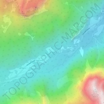 Carte topographique Tornede, altitude, relief