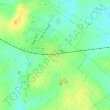 Carte topographique Le Lac, altitude, relief