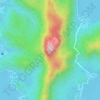 Carte topographique Mount Tagapo, altitude, relief