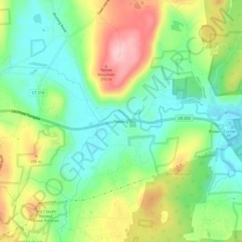 Carte topographique Nepaug, altitude, relief