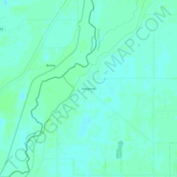 Carte topographique Hargrove, altitude, relief