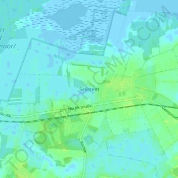 Carte topographique Sellstedt, altitude, relief