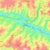 Carte topographique Yuanyang, altitude, relief