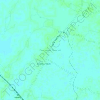 Carte topographique Brahman Taraboi, altitude, relief