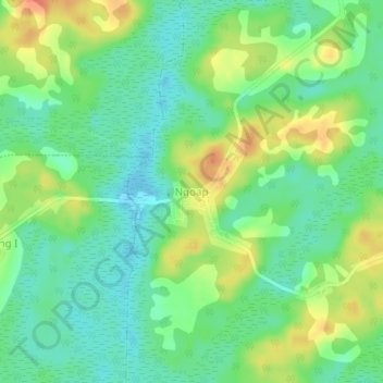 Carte topographique Ngoap, altitude, relief