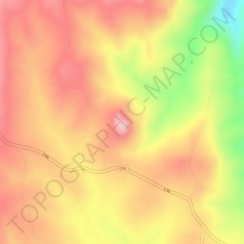 Carte topographique Nzambani Rock, altitude, relief