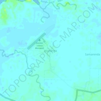 Carte topographique Atananga, altitude, relief