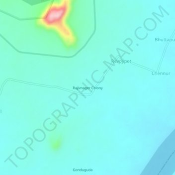 Carte topographique Rajivnager Colony, altitude, relief