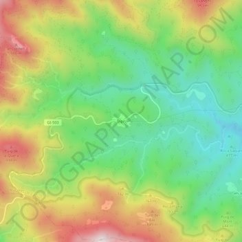 Carte topographique Tapis, altitude, relief