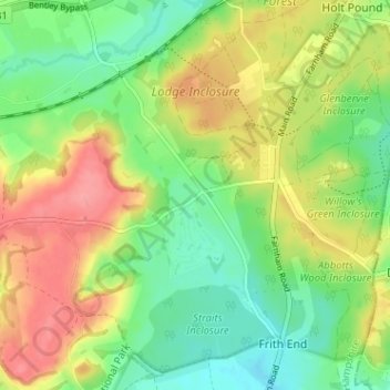Carte topographique Blacknest, altitude, relief
