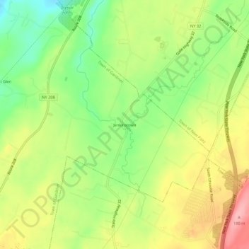 Carte topographique Jenkinstown, altitude, relief