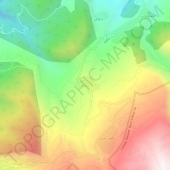 Carte topographique Houara, altitude, relief