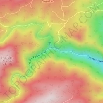 Carte topographique Tonnere Tower, altitude, relief