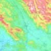 Carte topographique Gilroy, altitude, relief