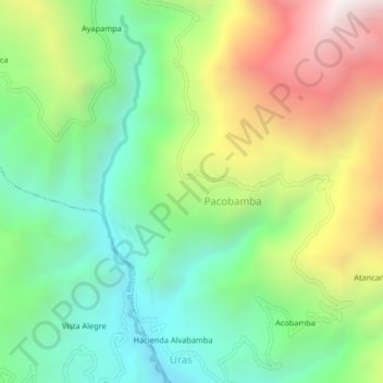 Carte topographique Choccacancha, altitude, relief