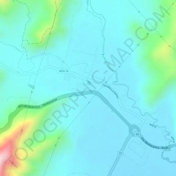 Carte topographique Mediacanoa, altitude, relief
