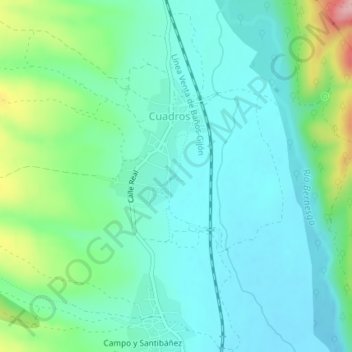 Carte topographique El Coto, altitude, relief