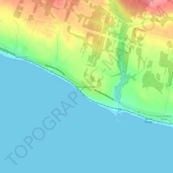 Carte topographique Ruisseau-Leblanc, altitude, relief