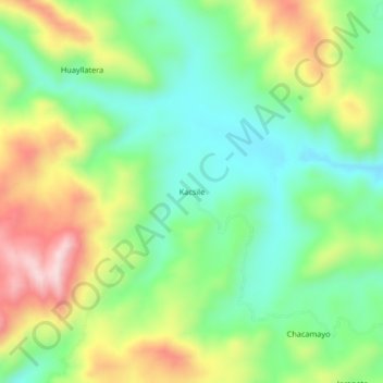 Carte topographique Kacsile, altitude, relief