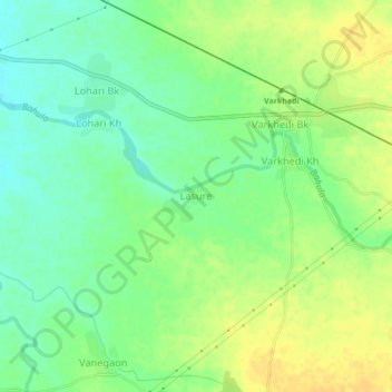 Carte topographique Lasure, altitude, relief