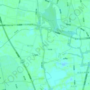 Carte topographique 九图村, altitude, relief