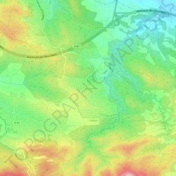 Carte topographique La Cavayère, altitude, relief