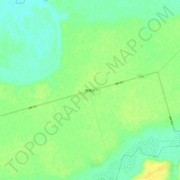 Carte topographique Yanan, altitude, relief