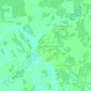 Carte topographique Goth Mahi Ja Pir, altitude, relief