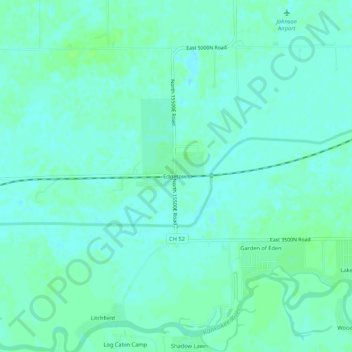 Carte topographique Edgetown, altitude, relief