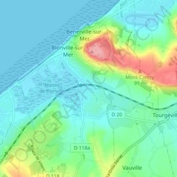 Carte topographique Lieu Malet, altitude, relief