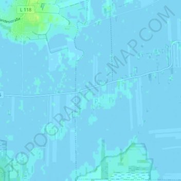 Carte topographique Siedenteil, altitude, relief